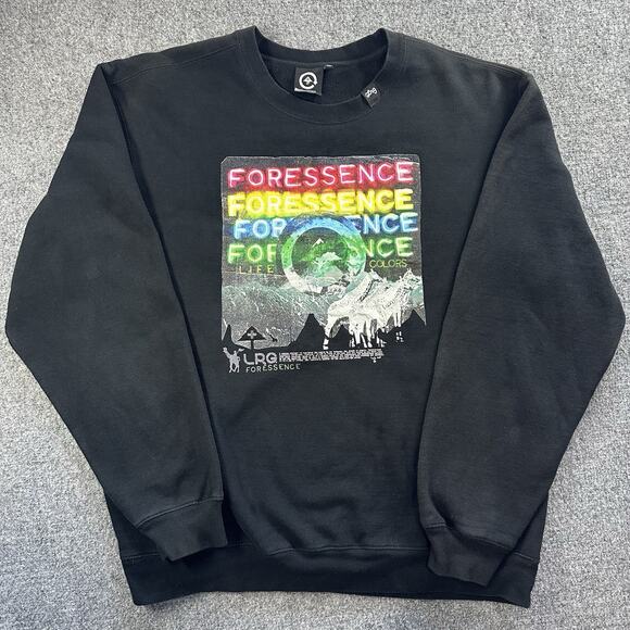 Vtg Y2K (2003) LRG Kanye West x Capital Steez Florescence Crew Neck Sz (Lg) Blk - Picture 1 of 8